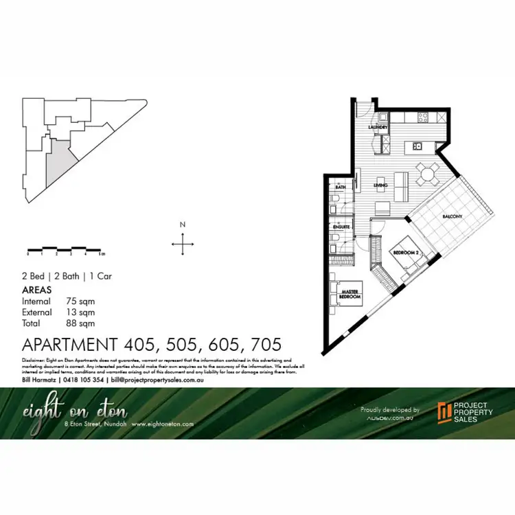 Floorplan of Homely apartment listing, 505/8 Eton Street, Nundah QLD 4012