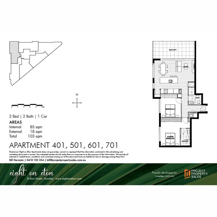 Floorplan of Homely apartment listing, 701/8 Eton Street, Nundah QLD 4012