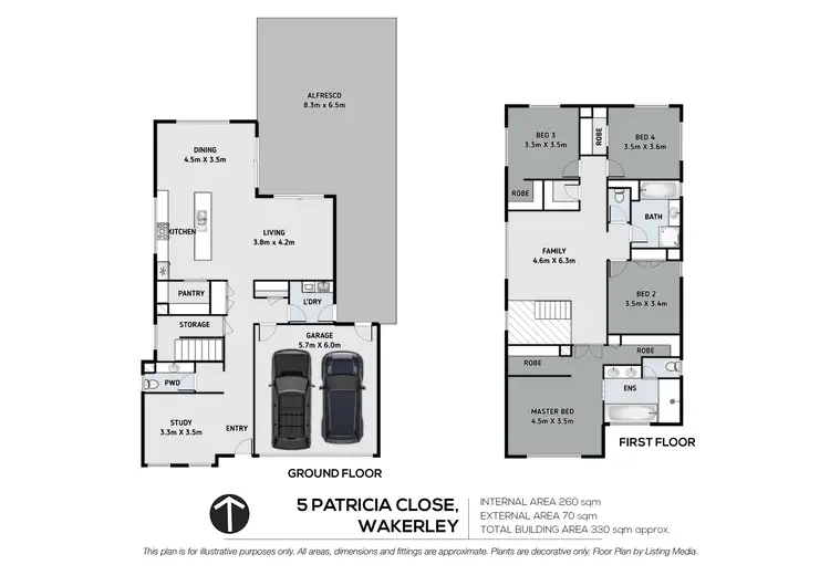 Floorplan of Homely house listing, 5 Patricia Close, Wakerley QLD 4154
