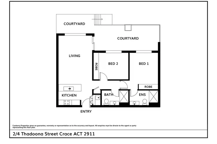 Floorplan of Homely unit listing, 2/4 Thadoona Street, Crace ACT 2911
