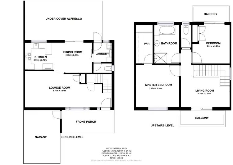 Floorplan of Homely townhouse listing, 9/2 Bowman Court, Wodonga VIC 3690