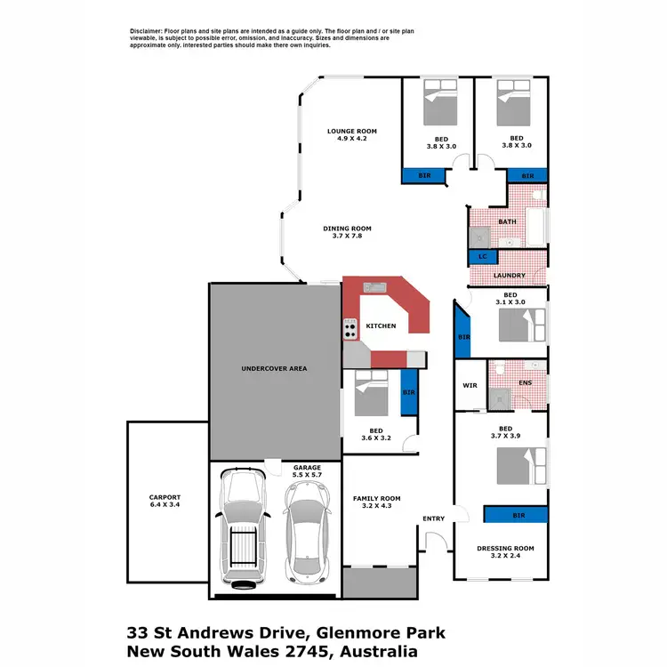 Floorplan of Homely house listing, 33 St Andrews Drive, Glenmore Park NSW 2745
