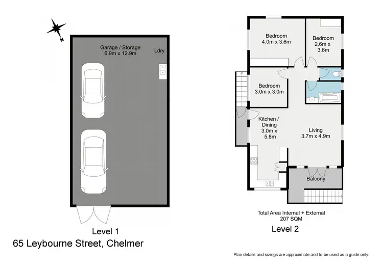 Floorplan of Homely house listing, 65 Leybourne Street, Chelmer QLD 4068