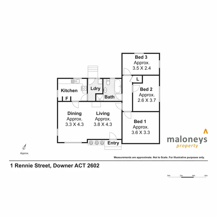 Floorplan of Homely house listing, 1 Rennie Street, Downer ACT 2602