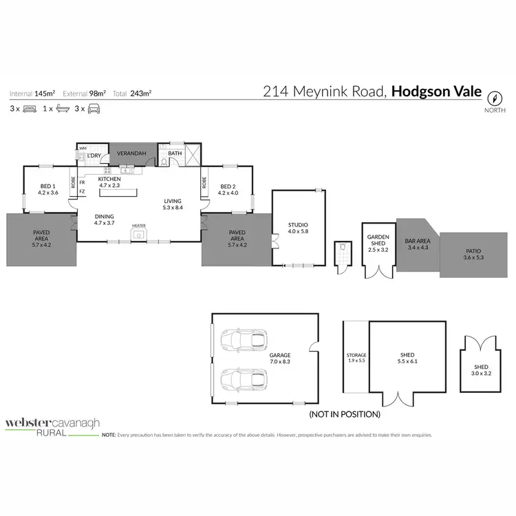 Floorplan of Homely rural property listing, 214 Meynink Road, Hodgson Vale QLD 4352