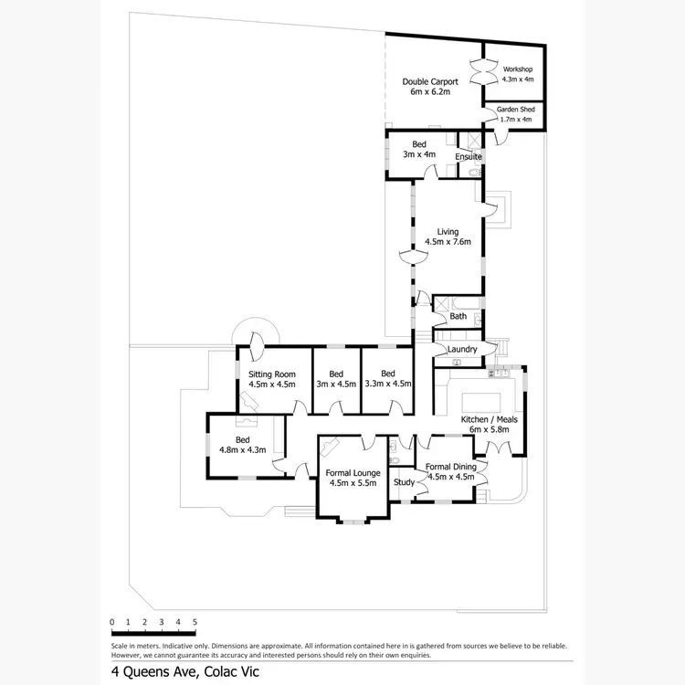 Floorplan of Homely house listing, 4 Queens Avenue, Colac VIC 3250
