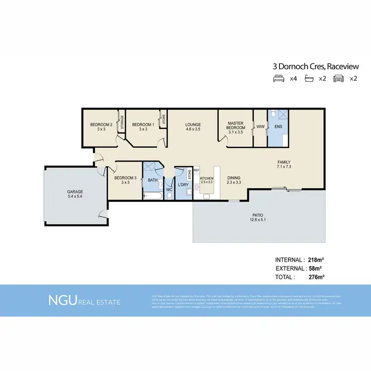 Floorplan of Homely house listing, 3 Dornoch Crescent, Raceview QLD 4305