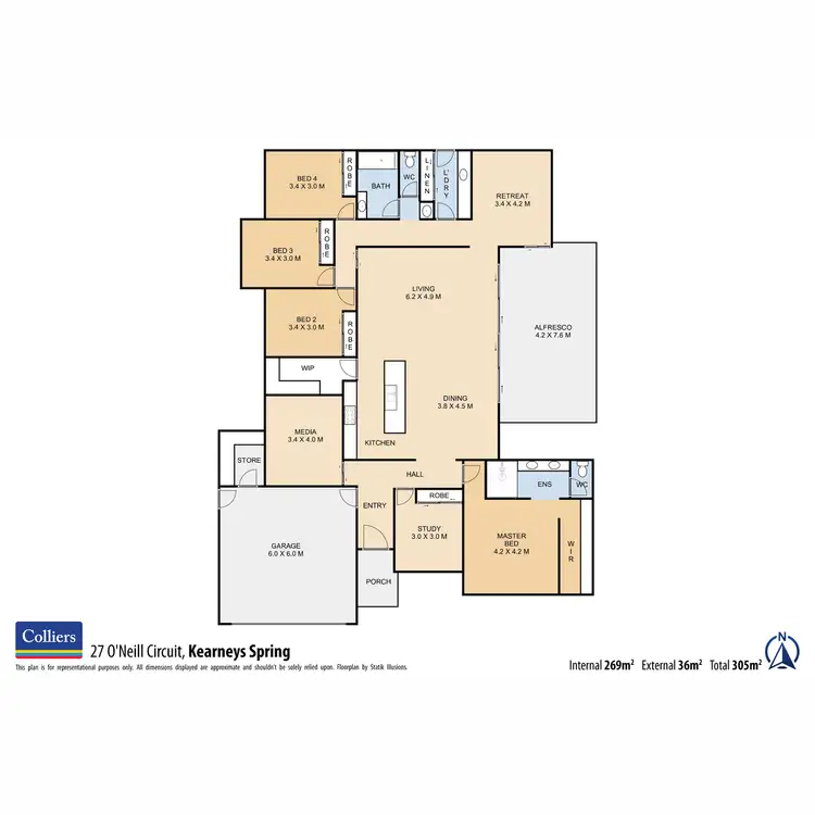 Floorplan of Homely house listing, 27 O'Neill Circuit, Kearneys Spring QLD 4350