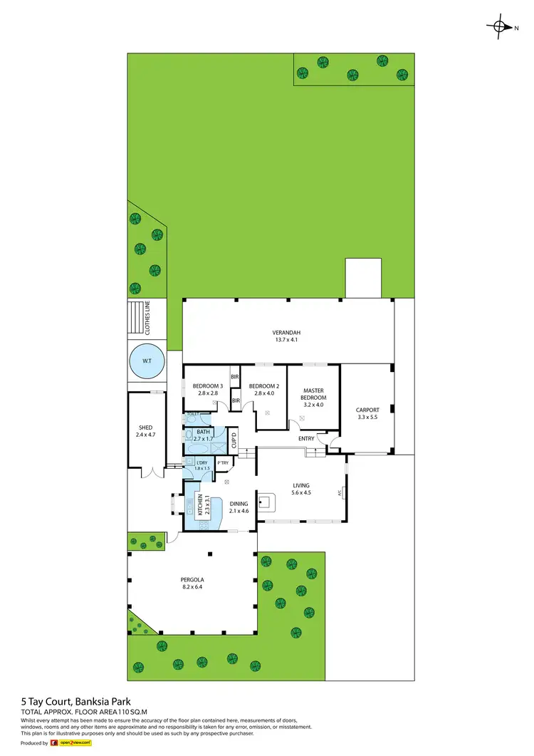 Floorplan of Homely house listing, 5 Tay Court, Banksia Park SA 5091