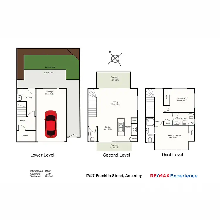 Floorplan of Homely townhouse listing, 17/47 Franklin Street, Annerley QLD 4103