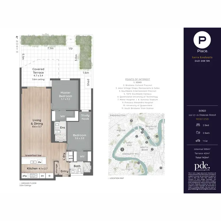 Floorplan of Homely unit listing, 110/17 Duncan Street, West End QLD 4101