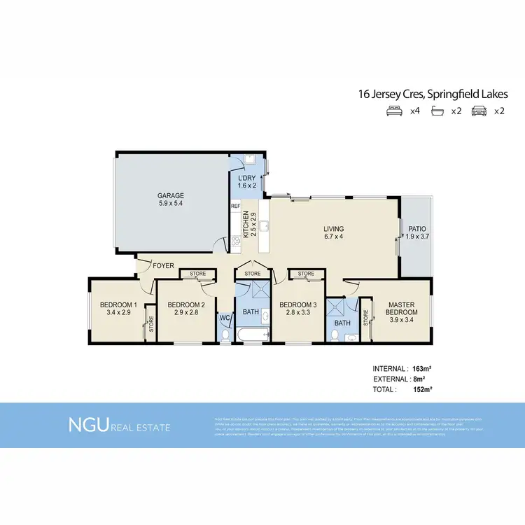 Floorplan of Homely house listing, 16 Jersey Crescent, Springfield Lakes QLD 4300