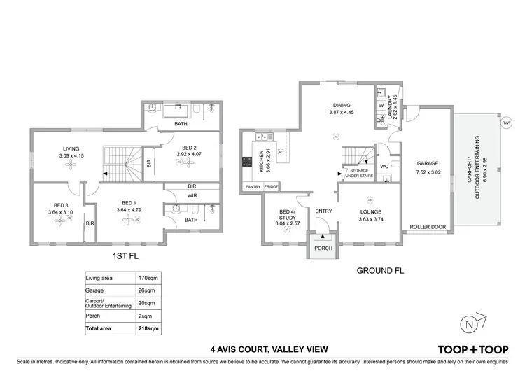 Floorplan of Homely house listing, 4 Avis Court, Valley View SA 5093