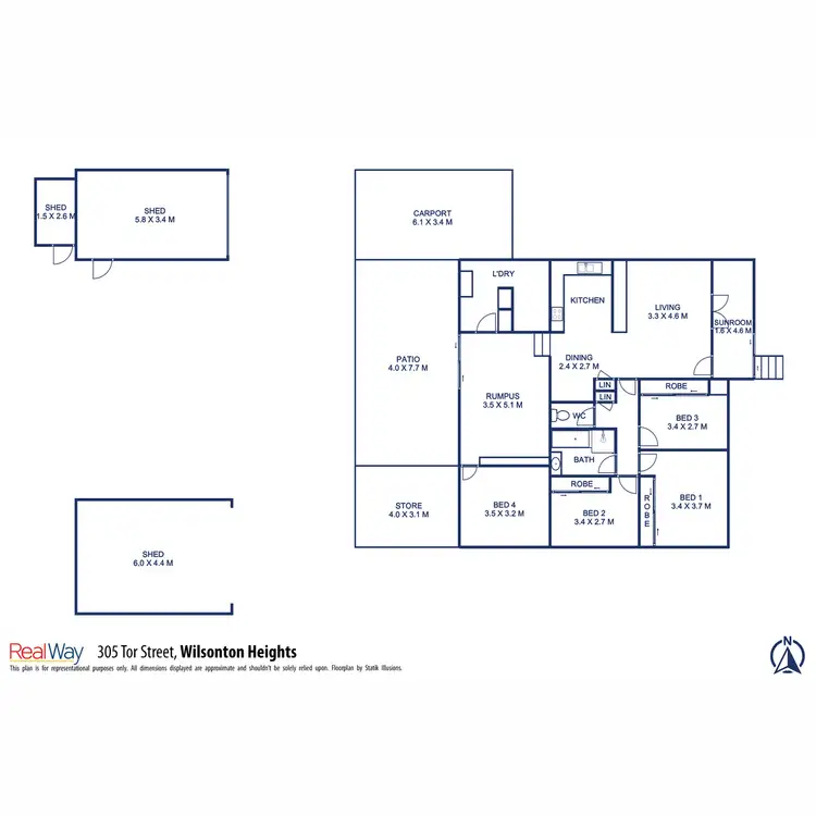 Floorplan of Homely house listing, 305 Tor Street, Wilsonton QLD 4350