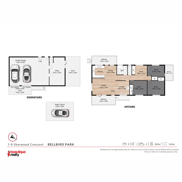 Floorplan of Homely house listing, 7-9 Sherwood Crescent, Bellbird Park QLD 4300