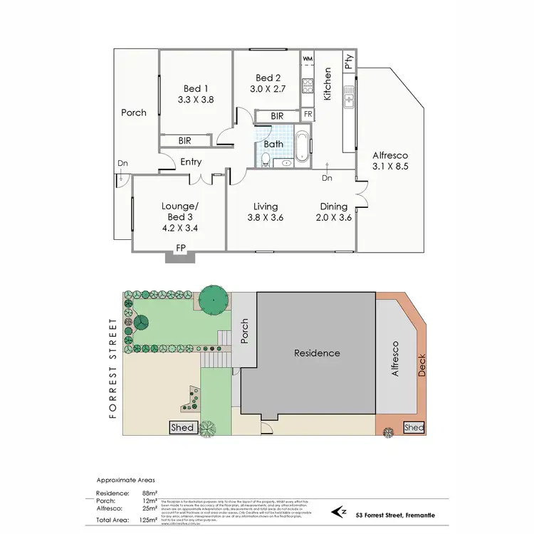 Floorplan of Homely house listing, 53 Forrest Street, Fremantle WA 6160