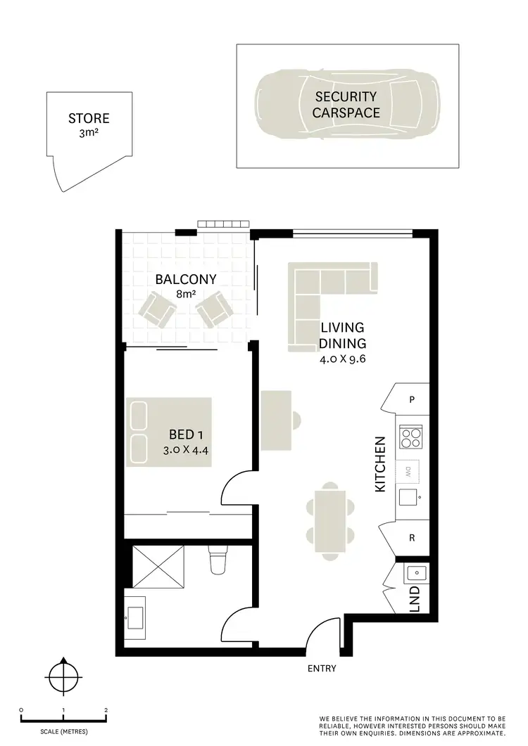 Floorplan of Homely apartment listing, 505/18 Huntley Street, Alexandria NSW 2015