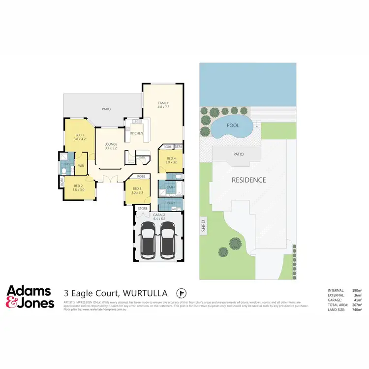 Floorplan of Homely house listing, 3 Eagle Court, Wurtulla QLD 4575