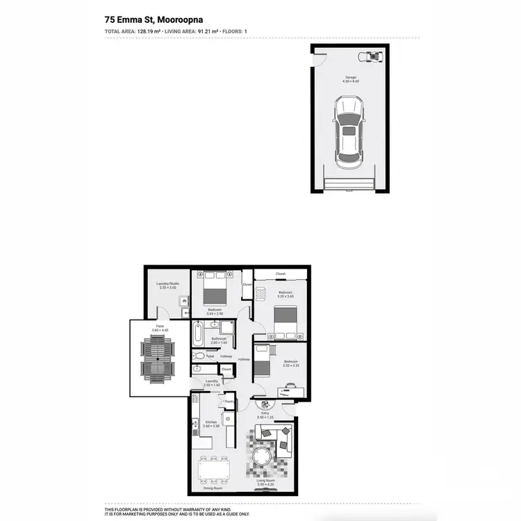 Floorplan of Homely house listing, 75 Emma Street, Mooroopna VIC 3629