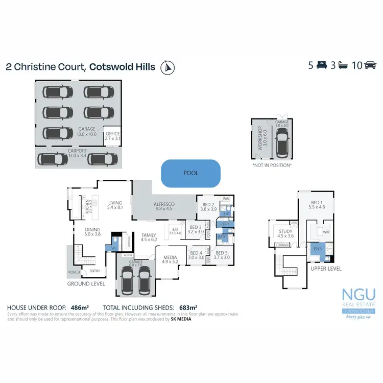 Floorplan of Homely house listing, 2 Christine Court, Cotswold Hills QLD 4350