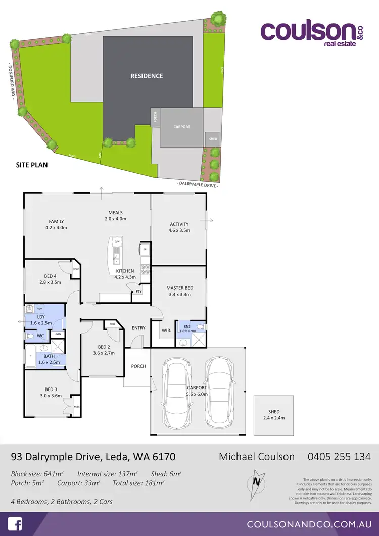 Floorplan of Homely house listing, 93 Dalrymple Drive, Leda WA 6170
