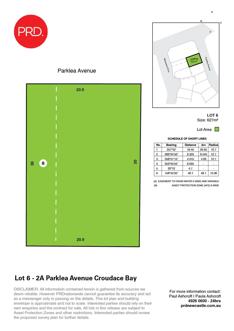 Floorplan of Homely land listing, LOT 6, 2A Parklea Avenue, Croudace Bay NSW 2280