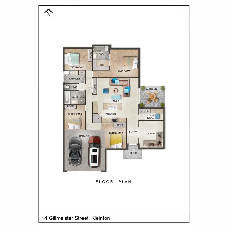 Floorplan of Homely house listing, 14 Gillmeister Street, Kleinton QLD 4352