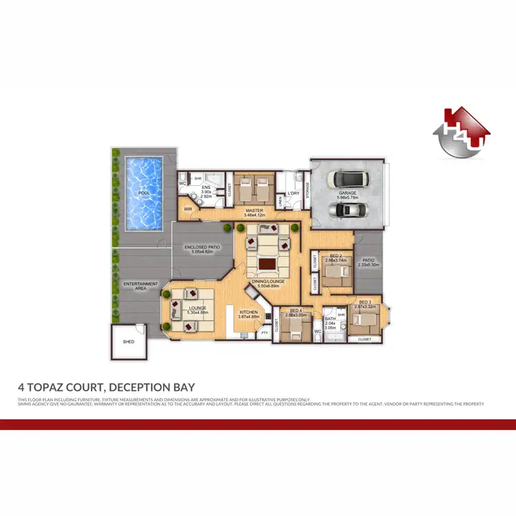 Floorplan of Homely house listing, 1/42 Topaz Court, Deception Bay QLD 4508