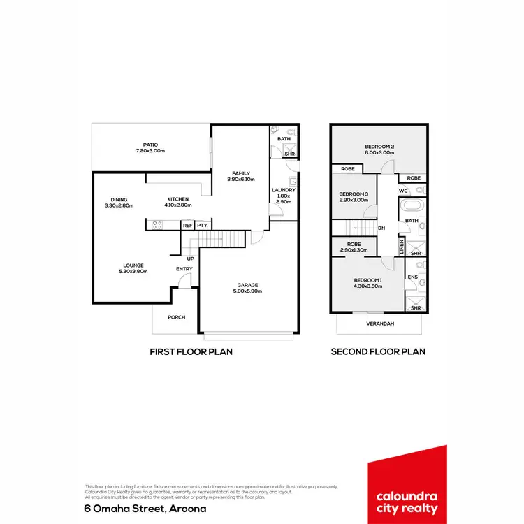 Floorplan of Homely house listing, 6 Omaha Street, Aroona QLD 4551