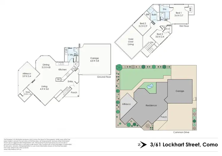 Floorplan of Homely house listing, 3/61 Lockhart Street, Como WA 6152