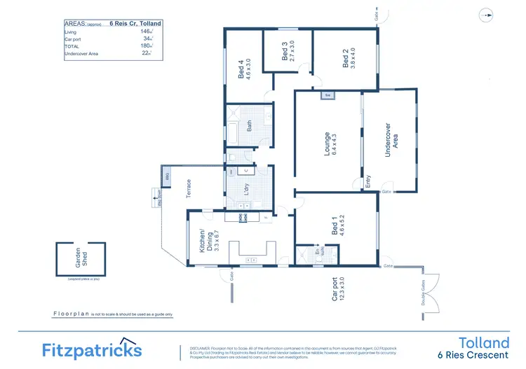 Floorplan of Homely house listing, 6 Ries Crescent, Tolland NSW 2650