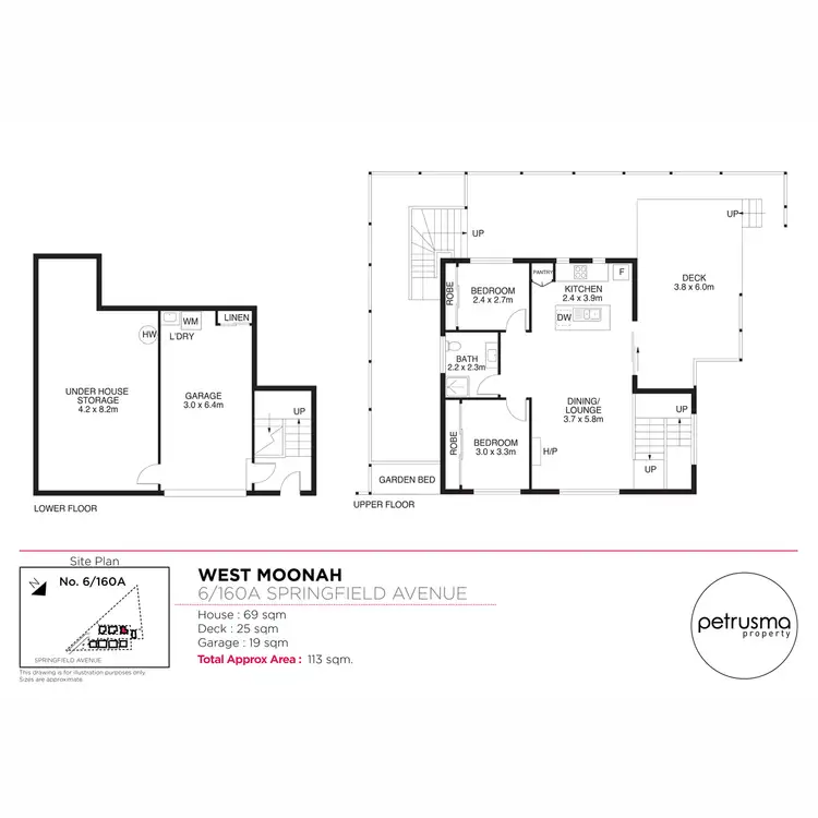 Floorplan of Homely unit listing, 6/160A Springfield Avenue, West Moonah TAS 7009