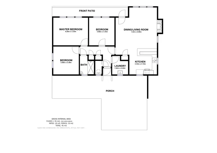 Floorplan of Homely house listing, 101 Conness Street, Chiltern VIC 3683
