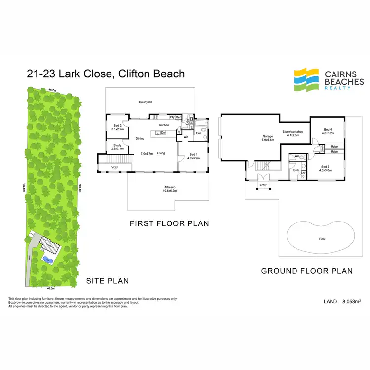 Floorplan of Homely rural property listing, 21-23 Lark Close, Clifton Beach QLD 4879
