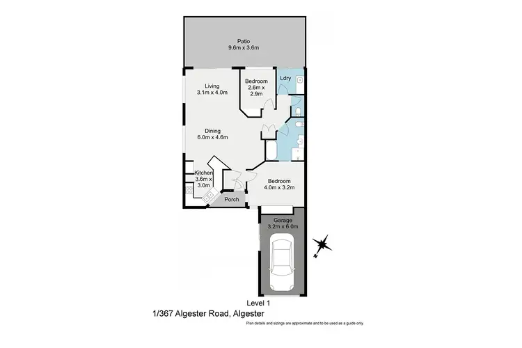 Floorplan of Homely townhouse listing, 1/367 Algester Road, Algester QLD 4115