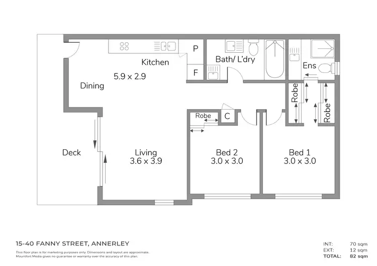 Floorplan of Homely unit listing, 15/40 Fanny Street, Annerley QLD 4103
