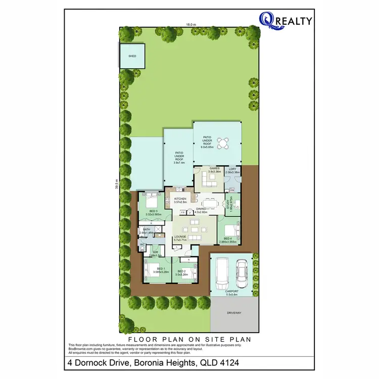 Floorplan of Homely house listing, 4 Dornock Drive, Boronia Heights QLD 4124