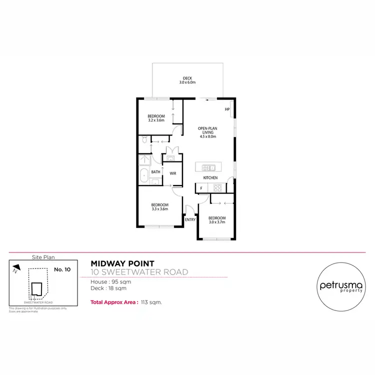 Floorplan of Homely house listing, 10 Sweetwater Road, Midway Point TAS 7171