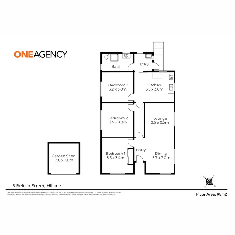 Floorplan of Homely house listing, 6 Belton Street, Hillcrest TAS 7320