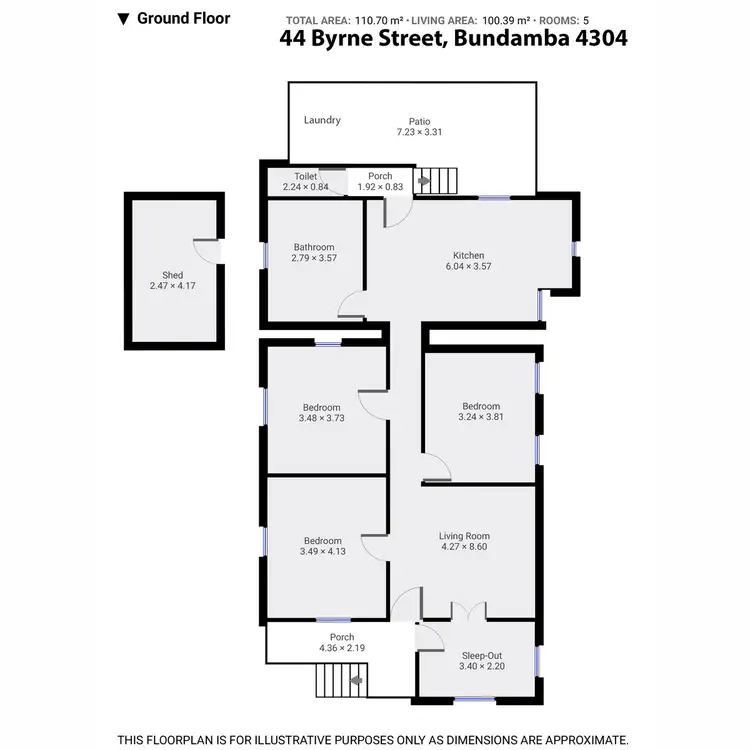 Floorplan of Homely house listing, 44 Byrne Street, Bundamba QLD 4304