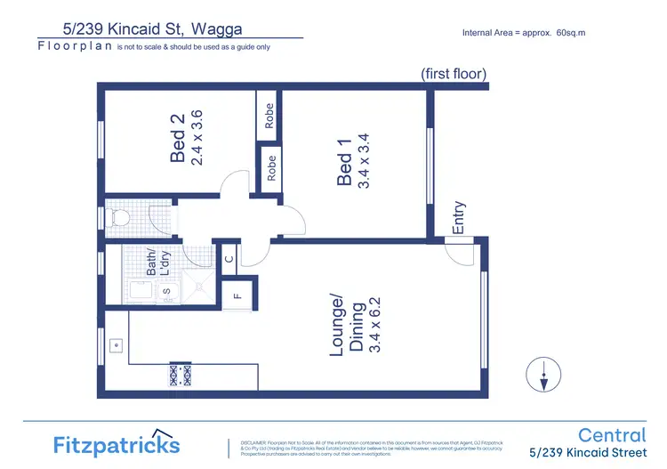 Floorplan of Homely unit listing, 5/239 Kincaid Street, Wagga Wagga NSW 2650