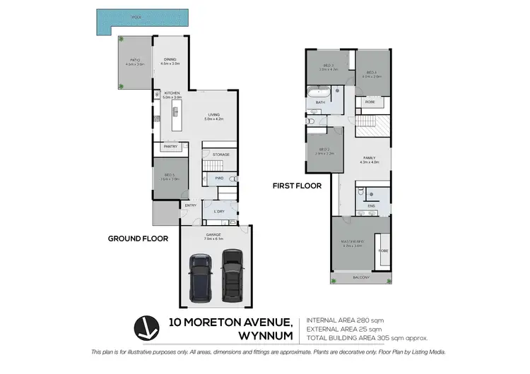 Floorplan of Homely house listing, 10 Moreton Avenue, Wynnum QLD 4178