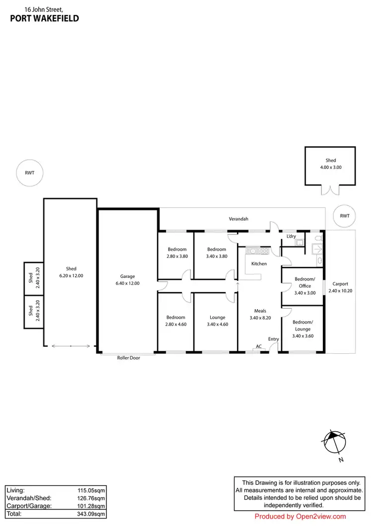 Floorplan of Homely house listing, 16 John Street, Port Wakefield SA 5550