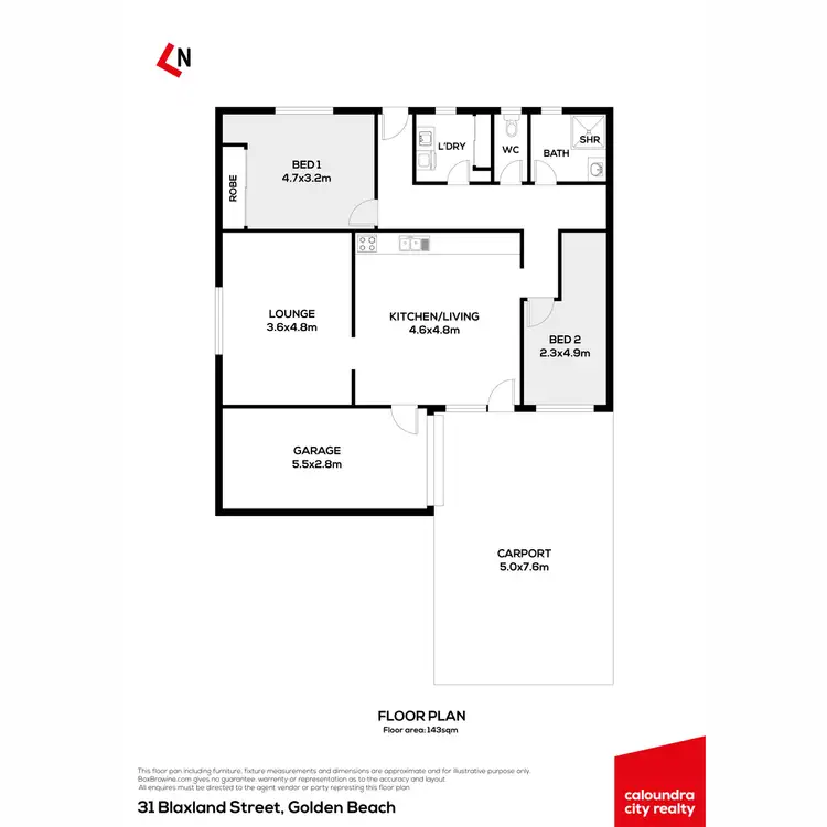 Floorplan of Homely house listing, 31 Blaxland Street, Golden Beach QLD 4551