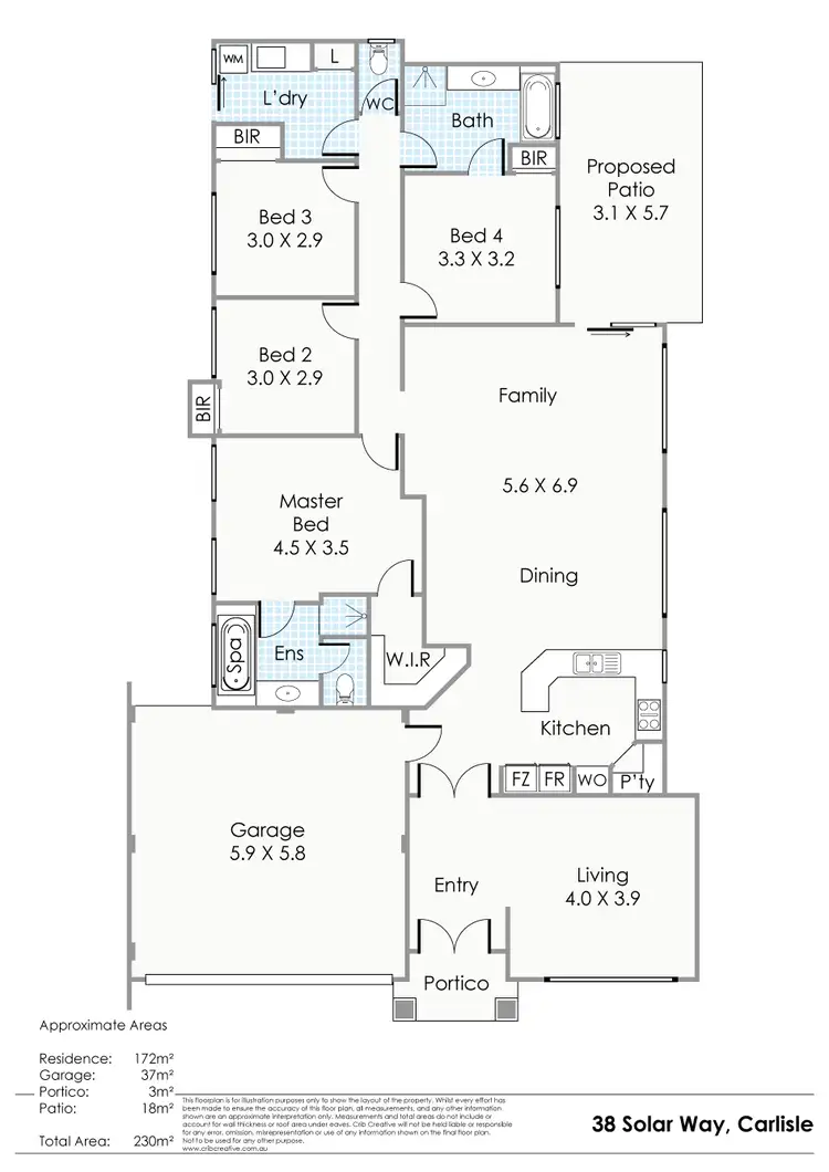 Floorplan of Homely house listing, 38 Solar Way, Carlisle WA 6101