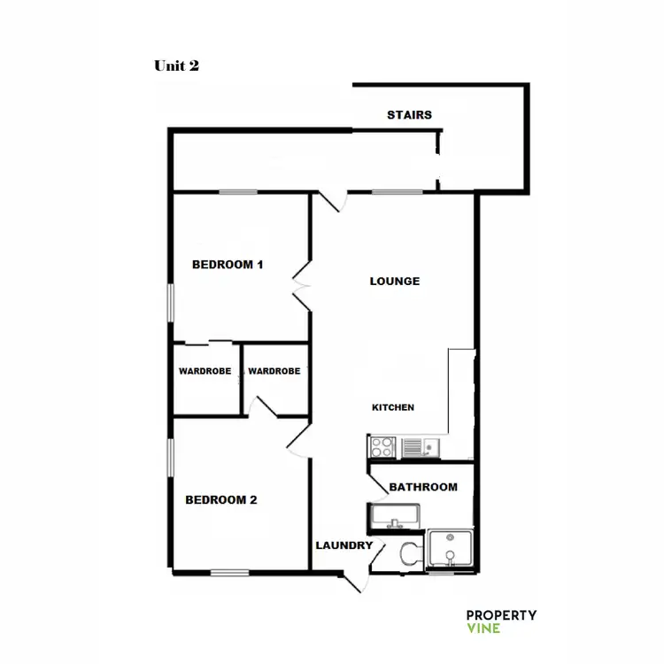 Floorplan of Homely unit listing, 2/13 Maroong Street, Currajong QLD 4812