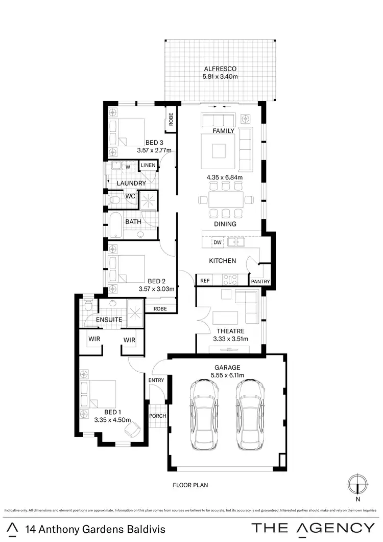 Floorplan of Homely house listing, 14 Anthony Gardens, Baldivis WA 6171