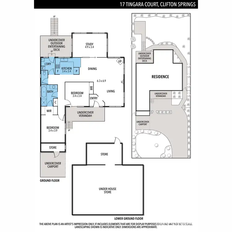 Floorplan of Homely house listing, 17 Tingara Court, Clifton Springs VIC 3222