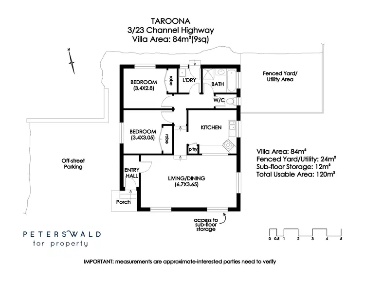 Floorplan of Homely unit listing, 3/23 Channel Highway, Taroona TAS 7053
