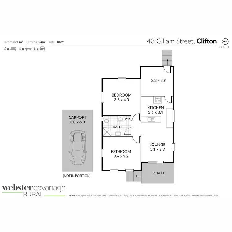 Floorplan of Homely house listing, 47 Gillam Street, Clifton QLD 4361